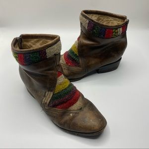 Freebird by Steven Brown Ankle Boots with Multicolor Accents